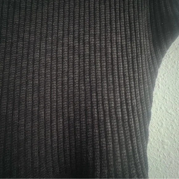 Everlane The Rib-Knit Cap-Sleeve Midi Dress Size L Black EUC - Picture 10 of 16